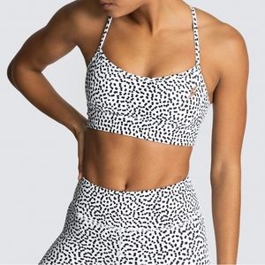 White Speckled Sports Bra